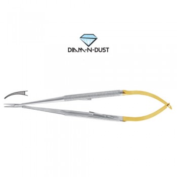 Diam-n-Dust™ Castroviejo Micro Needle Holder Curved - Extra Delicate - With Lock Stainless Steel